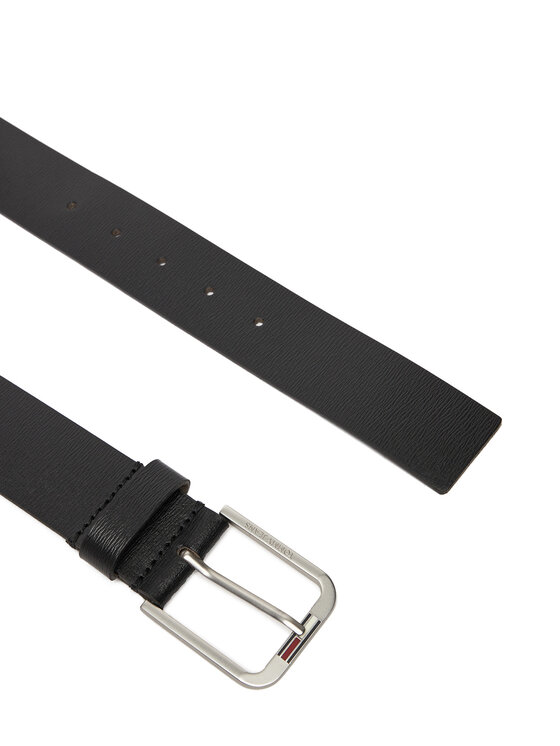 Tommy Jeans Pánský pásek Tommy Jeans Austin Distressed 4.0 AM0AM13690 Černá