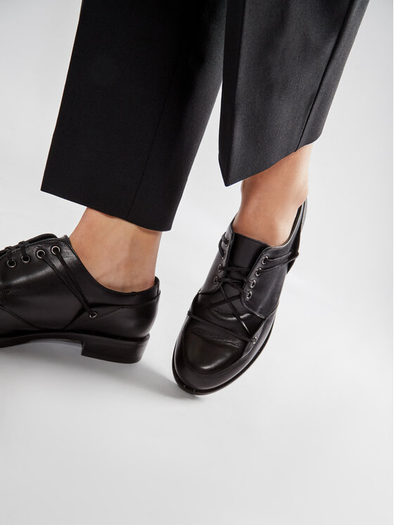 GINO ROSSI Oxfordy Gino Rossi Atsu DPI632-621-E100-9900-0 Černá