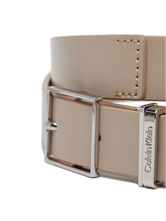Calvin Klein Ženski pas Calvin Klein Branded Loop Square Belt 2.5 K60K612866 Bež