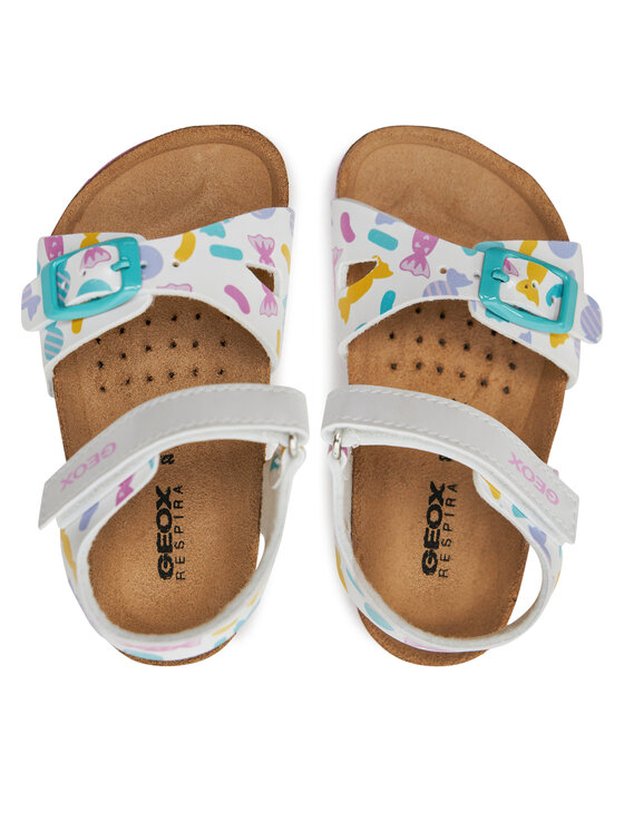 Geox Basutės Geox B Sandal Chalki Girl B922RA 000HH C0653 M Balta