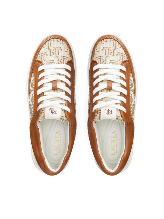 LAUREN RALPH LAUREN Sneakersy Lauren Ralph Lauren Hailey 802904466001 Béžová