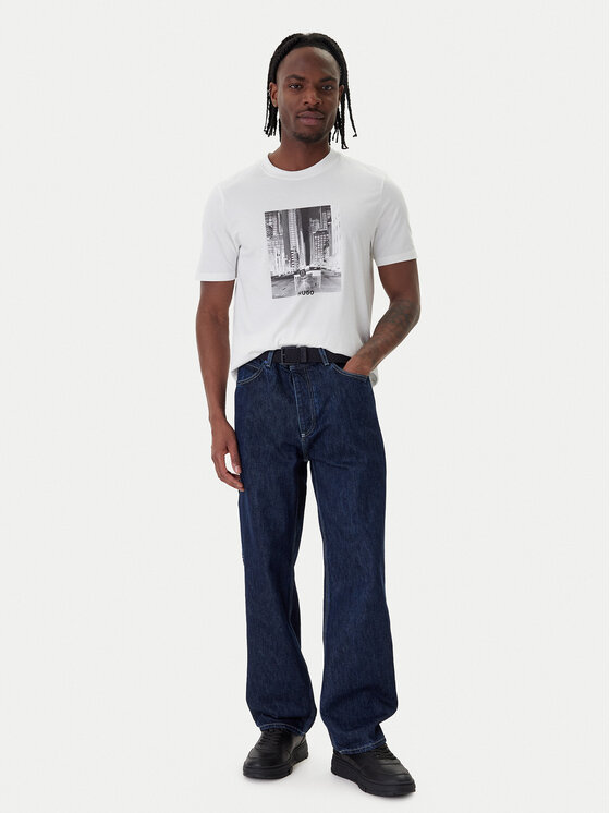 HUGO HUGO Camiseta Deyss 50553755 Blanco Regular Fit