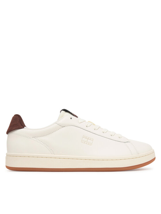 Tommy Jeans Sneakersy Tommy Jeans Archive '98 Leather Court EM0EM01791 Krémová