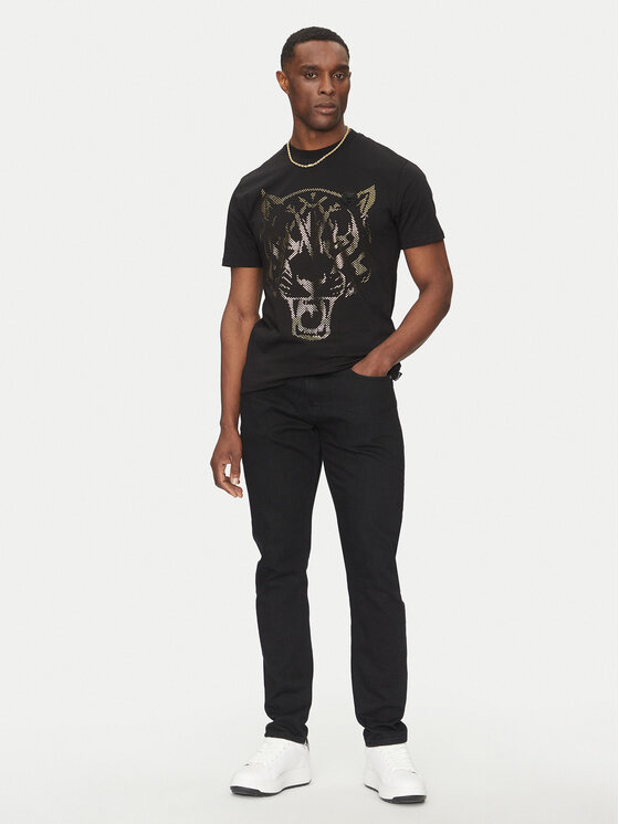 Plein Sport Plein Sport Футболка SAEC MTK8009 STE001N Чорний Regular Fit