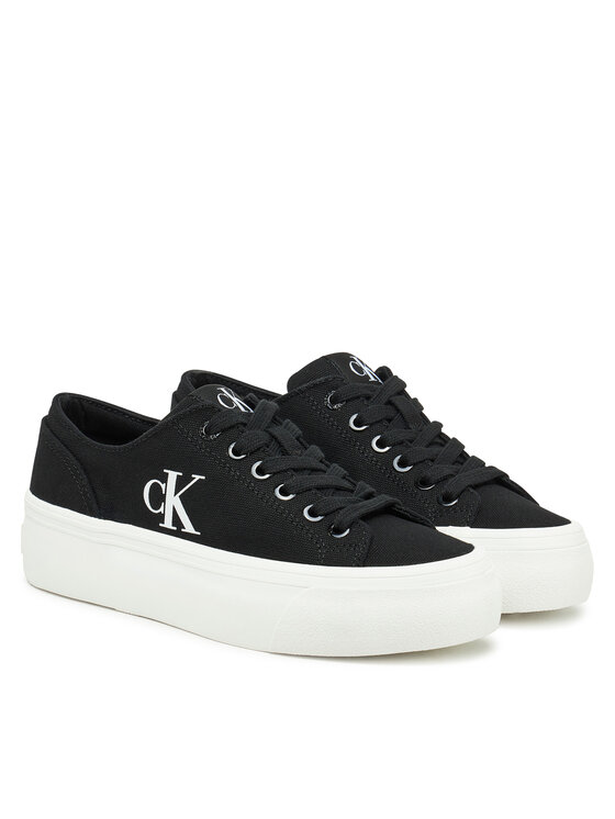 Calvin Klein Jeans Teniși Calvin Klein Jeans Vulc Flatform Low Cv Mg YW0YW01763 Negru