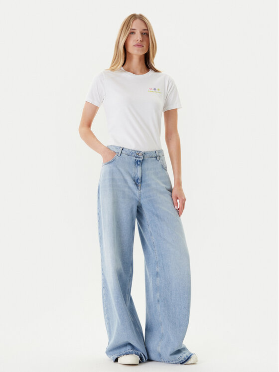 Converse Converse Majica Sea 10027759-A01 Bela Regular Fit