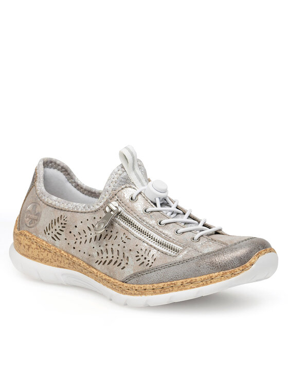 Rieker Półbuty Rieker N42K6-40 Szary