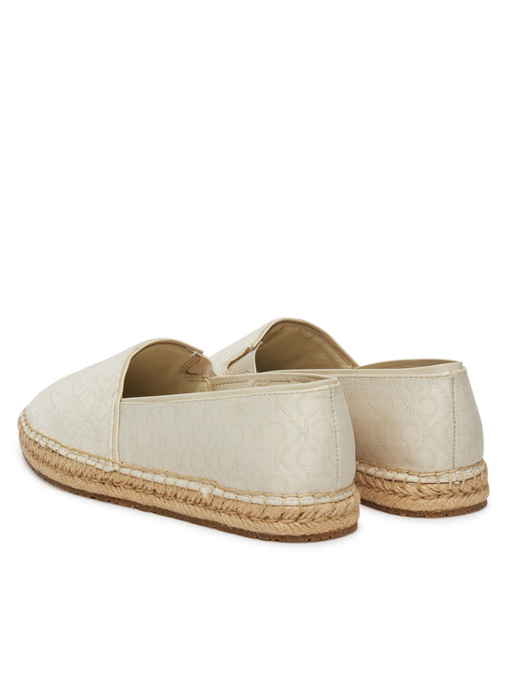 Calvin Klein Еспадрили Calvin Klein Flat Espadrille - Jacq HW0HW02467 Екрю