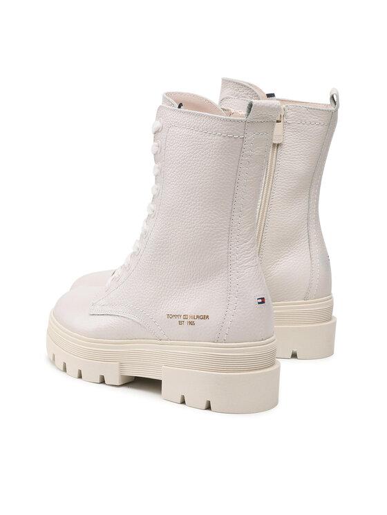 Tommy Hilfiger Bakancs Tommy Hilfiger Monochromatic Lace Up Boot FW0FW05946 Bézs