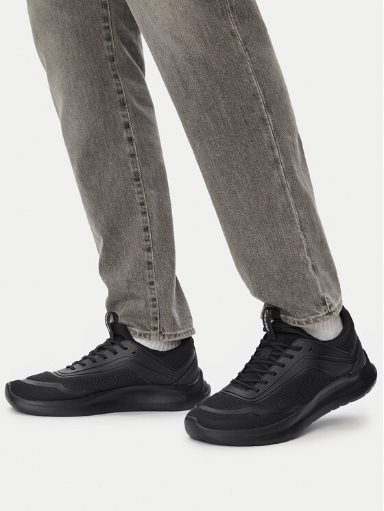 Calvin Klein Sneakersy Calvin Klein Light Eva Run Lace Sock Mm HM0HM02164 Černá