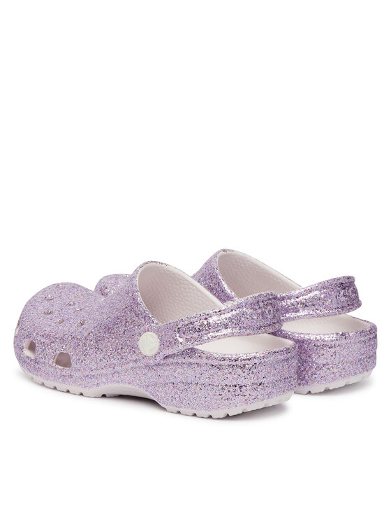 Crocs Шльопанці Crocs Classic Chunky Glitter Clog K 211939 Фіолетовий