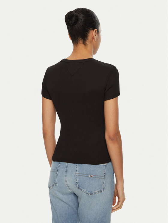 Tommy Jeans Tommy Jeans T-shirt DW0DW19435 Nero Slim Fit