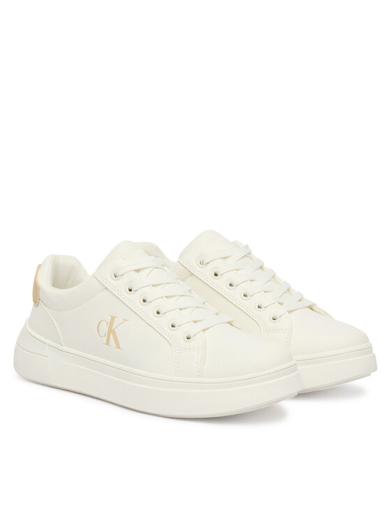 Calvin Klein Laisvalaikio batai Calvin Klein Low Cut Lace Up V3X9-83300-1355 Balta
