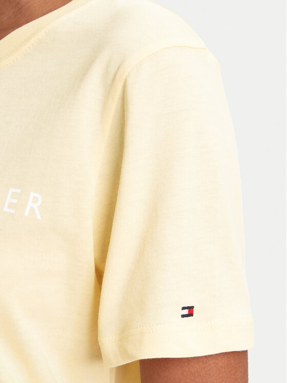 Tommy Hilfiger Tommy Hilfiger Camiseta WW0WW40276 Amarillo Regular Fit