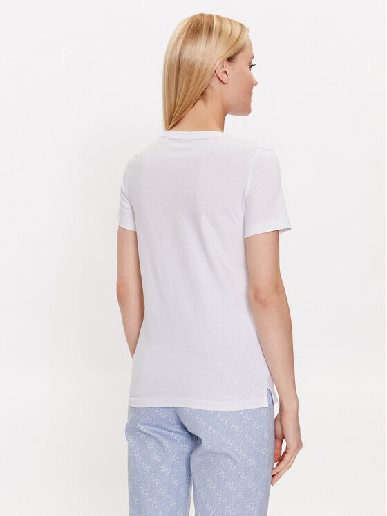 Guess Guess T-shirt W1YI1B I3Z14 Bijela Slim Fit