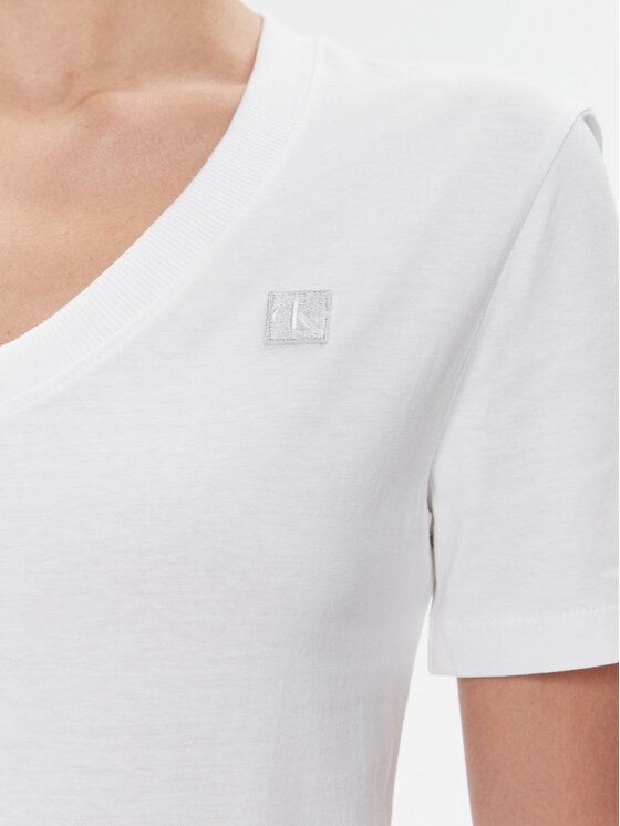 Calvin Klein Jeans Calvin Klein Jeans T-shirt Embro Badge J20J222560 Bianco Regular Fit