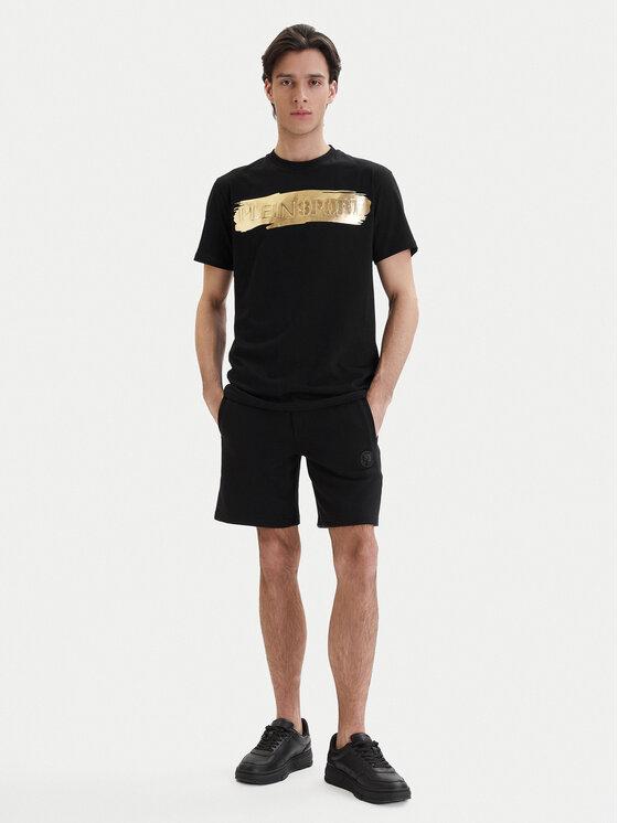 Plein Sport Plein Sport Camiseta PADC MTK7204 SJY001N Negro Regular Fit