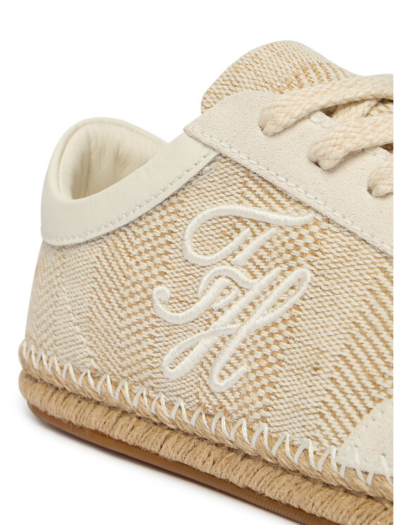 Tommy Hilfiger Espadryle Tommy Hilfiger Th Heritage Rope Sneaker FW0FW09108 Écru