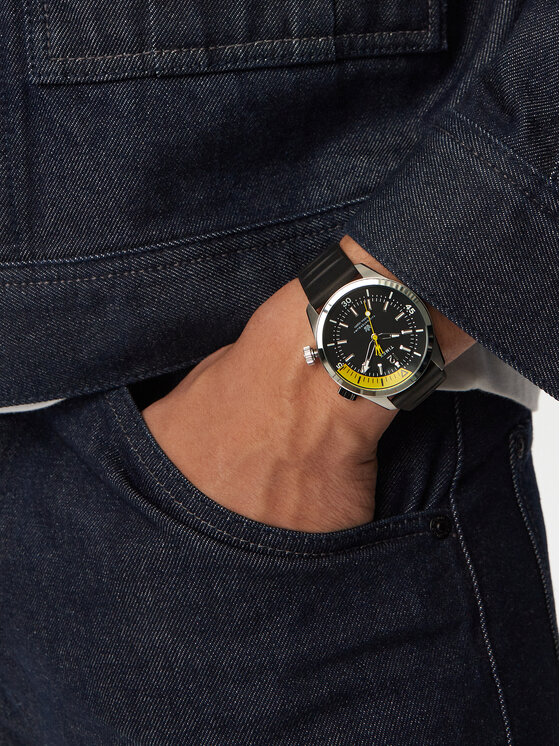 Timex Ročna ura Timex Waterbury Dive TW2V73400 Črna