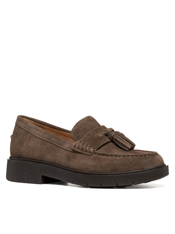 Geox Loafersy Geox D Spherica Ec1 B D65DKA 22 C6029 Brązowy jasny