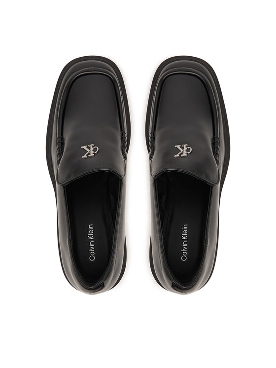 Calvin Klein Обувки Calvin Klein Block Heel Loafer Lth Hdw HW0HW03176 Черен