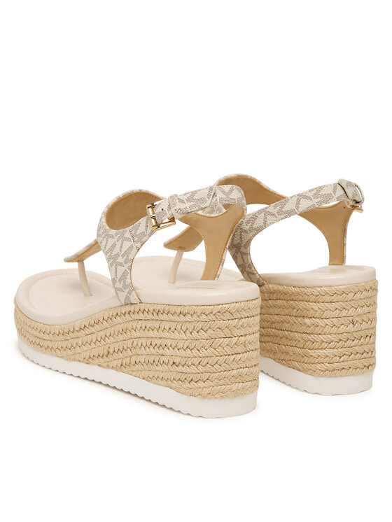MICHAEL Michael Kors Еспадрильї MICHAEL Michael Kors Val Thong Wedge 40S6VAMS1B Écru