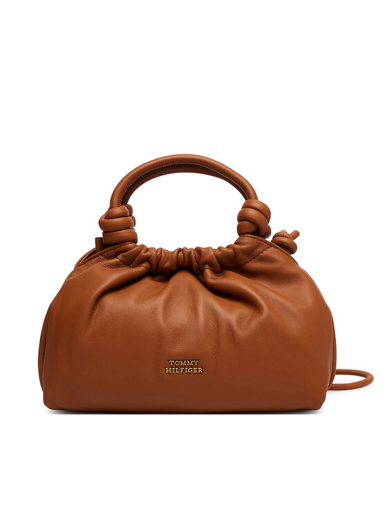 Tommy Hilfiger Bolso Tommy Hilfiger Th Soft Leather Med Crossover AW0AW18369 Marrón