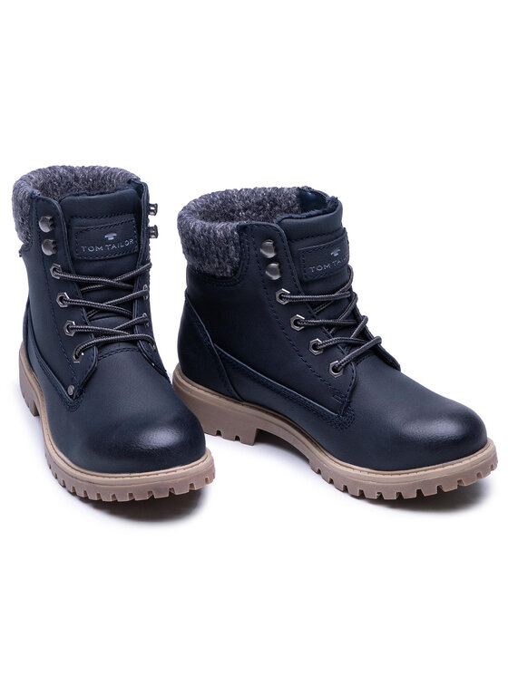 Tom Tailor Trapper stila apavi Tom Tailor 9090105 Tumši zils