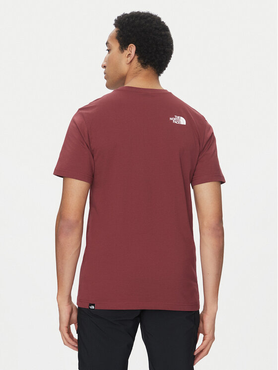 The North Face The North Face Majica Simple Dome NF0A87NG Bordo rdeča Regular Fit