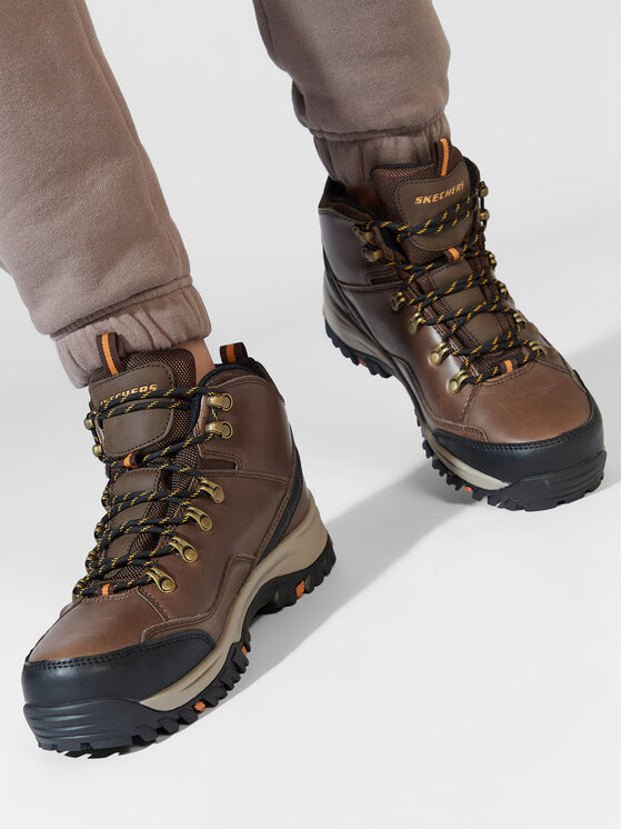 Skechers Ορειβατικά παπούτσια Skechers Traven 65529/DKBR Καφέ