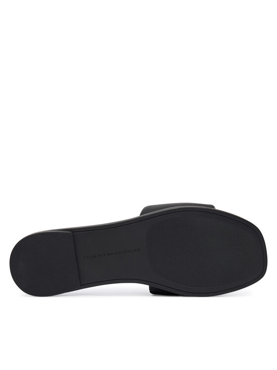 Tommy Hilfiger Παντόφλες Tommy Hilfiger Th Logo Hardware Leather Mule FW0FW09292 Μαύρο