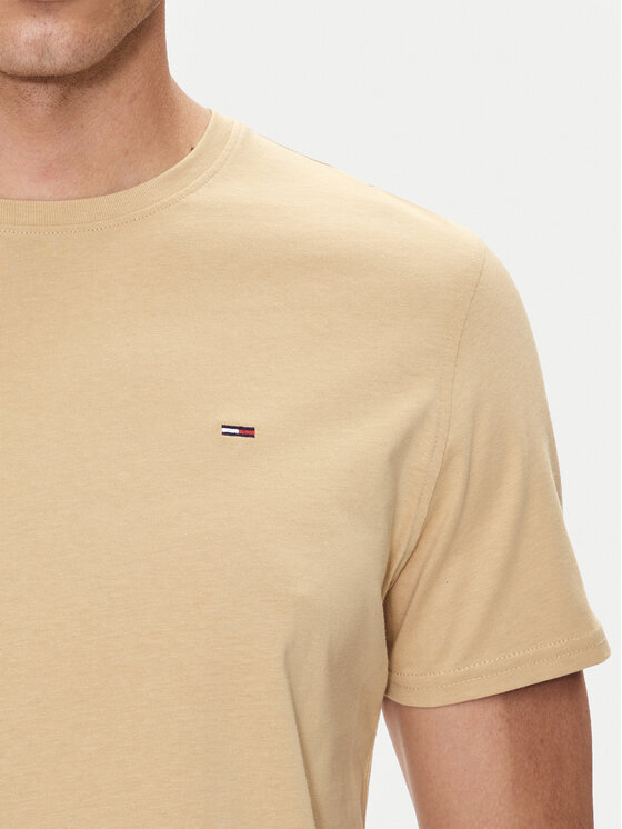 Tommy Jeans Tommy Jeans Majica DM0DM04411 Bež Slim Fit