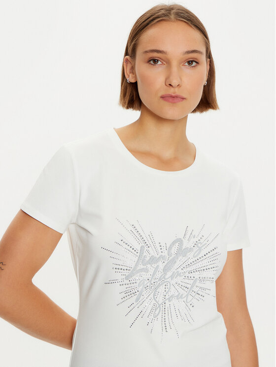 Liu Jo Sport Liu Jo Sport T-Shirt TF4312 JS088 Λευκό Regular Fit