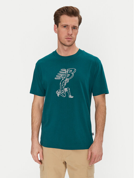 New Balance New Balance T-shirt MT51978 Zelena Relaxed Fit
