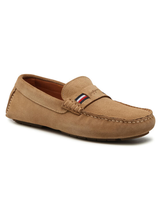 Tommy Hilfiger Mokasini Tommy Hilfiger Iconic Rwb Suede Driver FM0FM03482 Rjava