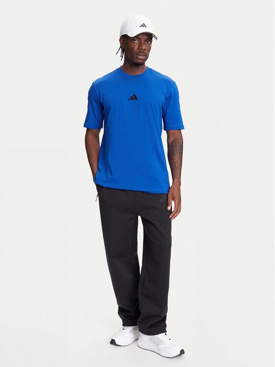 adidas adidas Marškinėliai Essentials Small Logo JF1094 Mėlyna Regular Fit