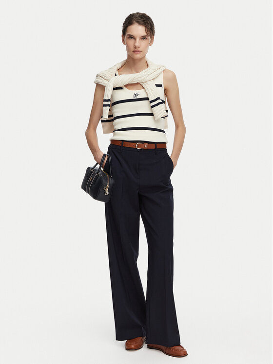 Tommy Hilfiger Tommy Hilfiger Top WW0WW48480 Crema Slim Fit
