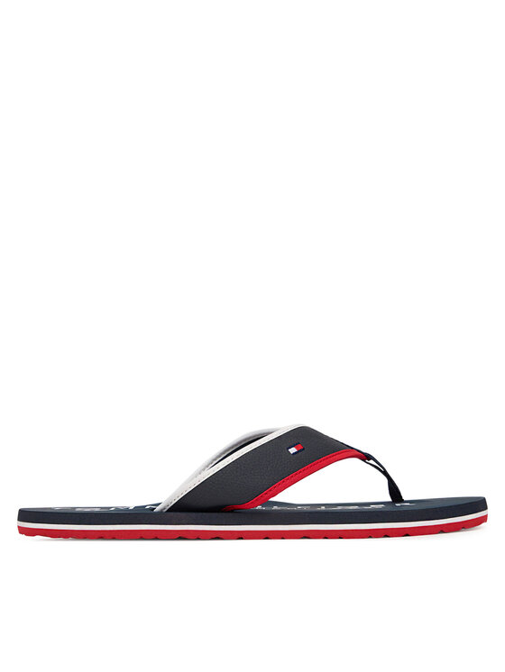 Tommy Hilfiger Japonke Tommy Hilfiger Tumble Beach Sandal FM0FM05710 Mornarsko modra