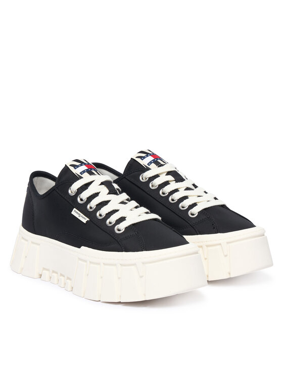 Tommy Jeans Sportcipők Tommy Jeans Tj Platform Sneaker Zebra EN0EN03070 Fekete