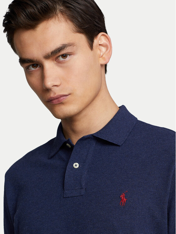 Polo Ralph Lauren Polo Ralph Lauren Поло 710680784292 Cиній Custom Slim Fit