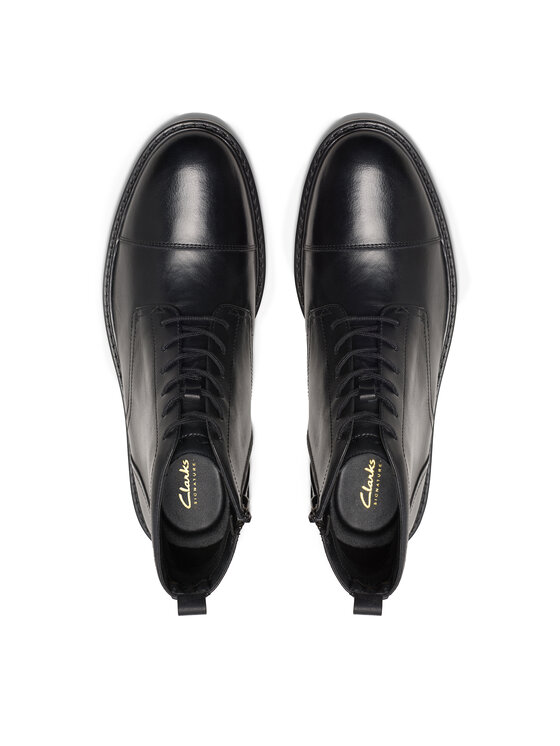 Clarks Zābaki Clarks Aldwin Cap 26179732 Melns