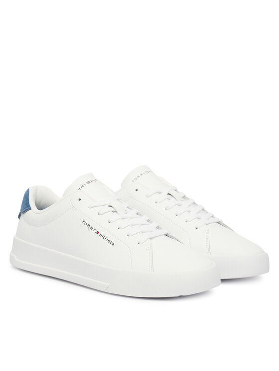 Tommy Hilfiger Sneakers Tommy Hilfiger Th Court Lth Detail Ess FM0FM05367 Alb