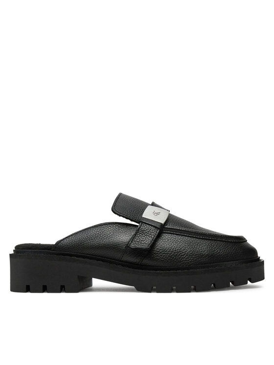Calvin Klein Jeans Šľapky Calvin Klein Jeans Flatform Slipon Mg Lth YW0YW01655 Čierna