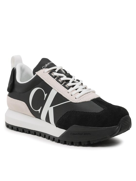 Calvin Klein Jeans Zapatillas Calvin Klein Jeans Toothy Runner Laceup Mix Pearl YW0YW01100 Negro