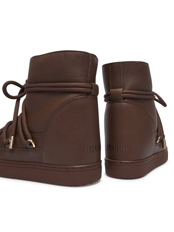 Inuikii Sněhule Inuikii Full Leather Wedge 1001.004.0092 Tmavě hnědá