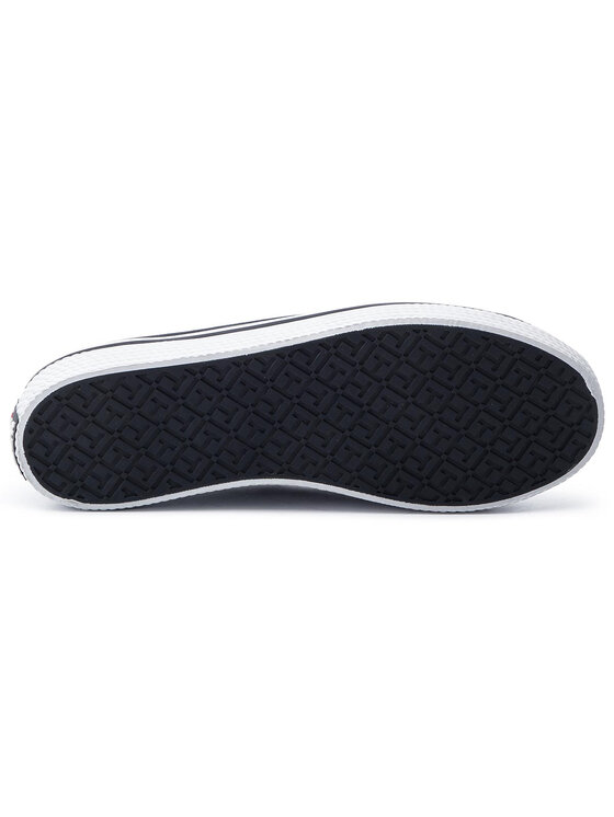 Tommy Hilfiger Tenis superge Tommy Hilfiger Corporate Flatform Sneaker FW0FW04259 Mornarsko modra