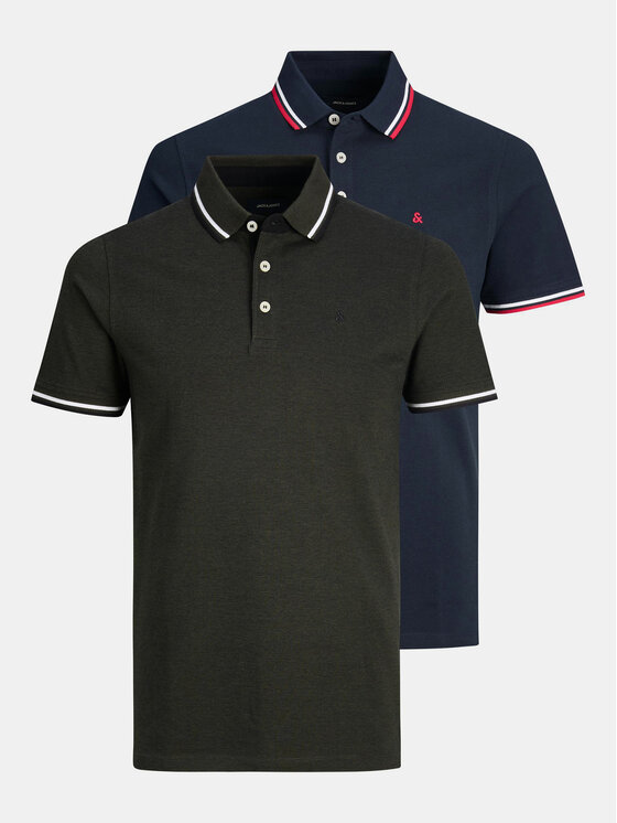 Jack & Jones Jack & Jones Комплект поло-майок Paulos 12191216 Кольоровий Slim Fit