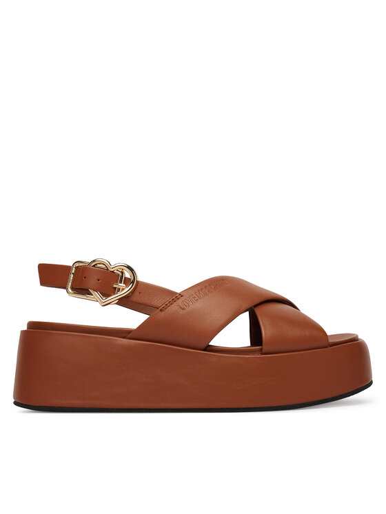 LOVE MOSCHINO Sandali LOVE MOSCHINO JA16137I0OIA0200 Rjava