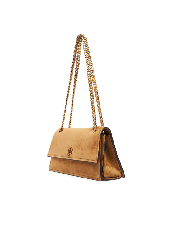 Tory Burch Сумка Tory Burch Kira Turnlock Suede Shoulder Bag 178857 Коричневий