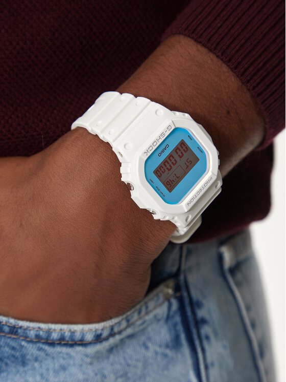 G-Shock Zegarek G-Shock Beach Time Lapse DW-5600TL-7ER Biały